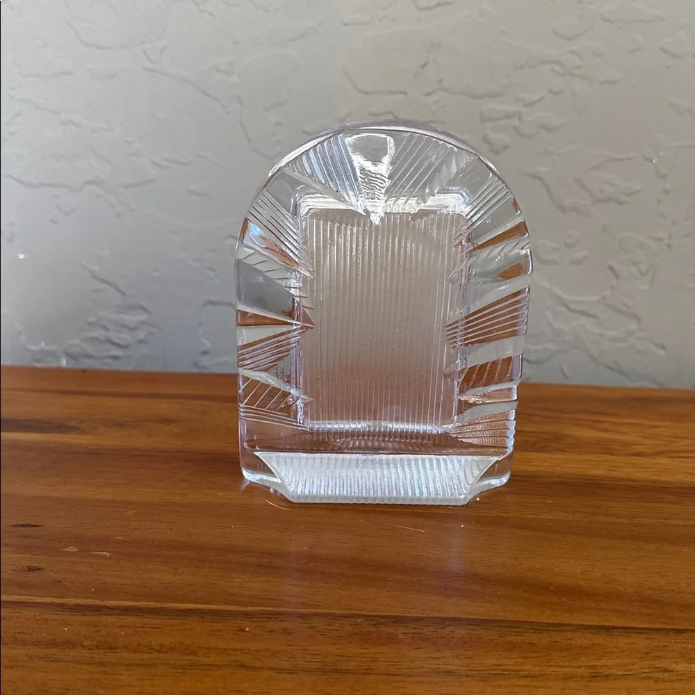 Vintage Crystal‎  glassware handcrafted in Japan photo frame 5.5” tall